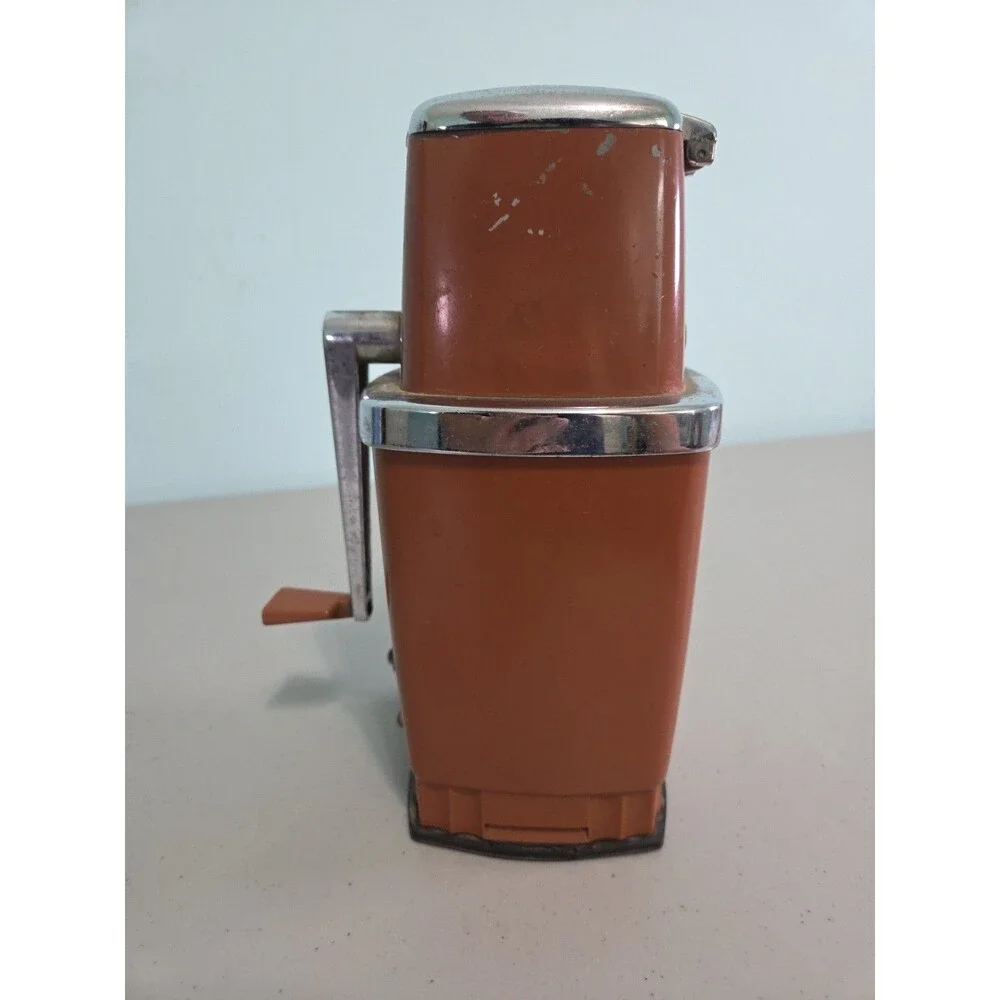 Vintage SEARS SWING-A-WAY Manual Ice Crusher with handle 1950s Retro Tan/Brown